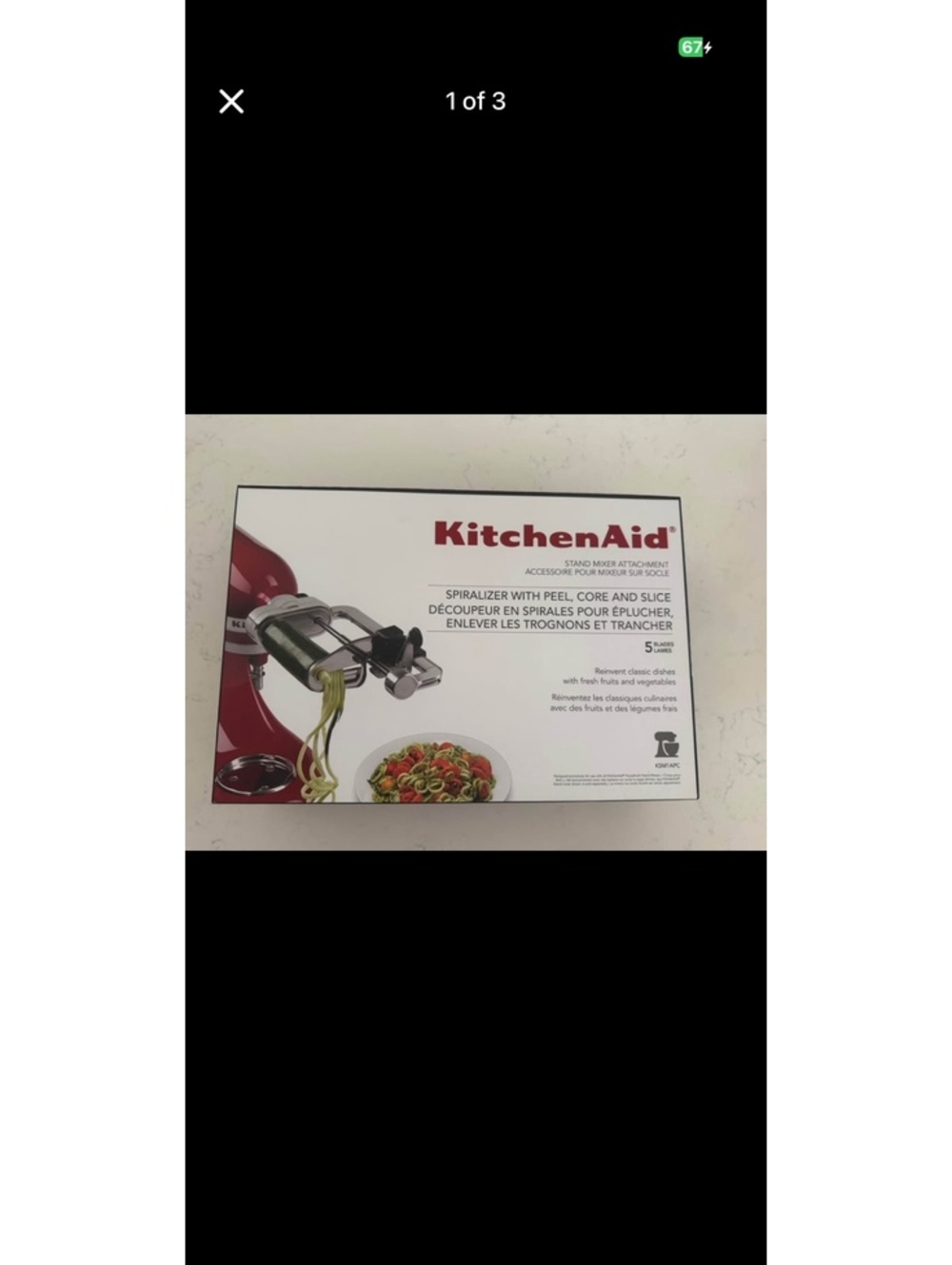KitchenAid Spiralizer with peel, core, and slice
